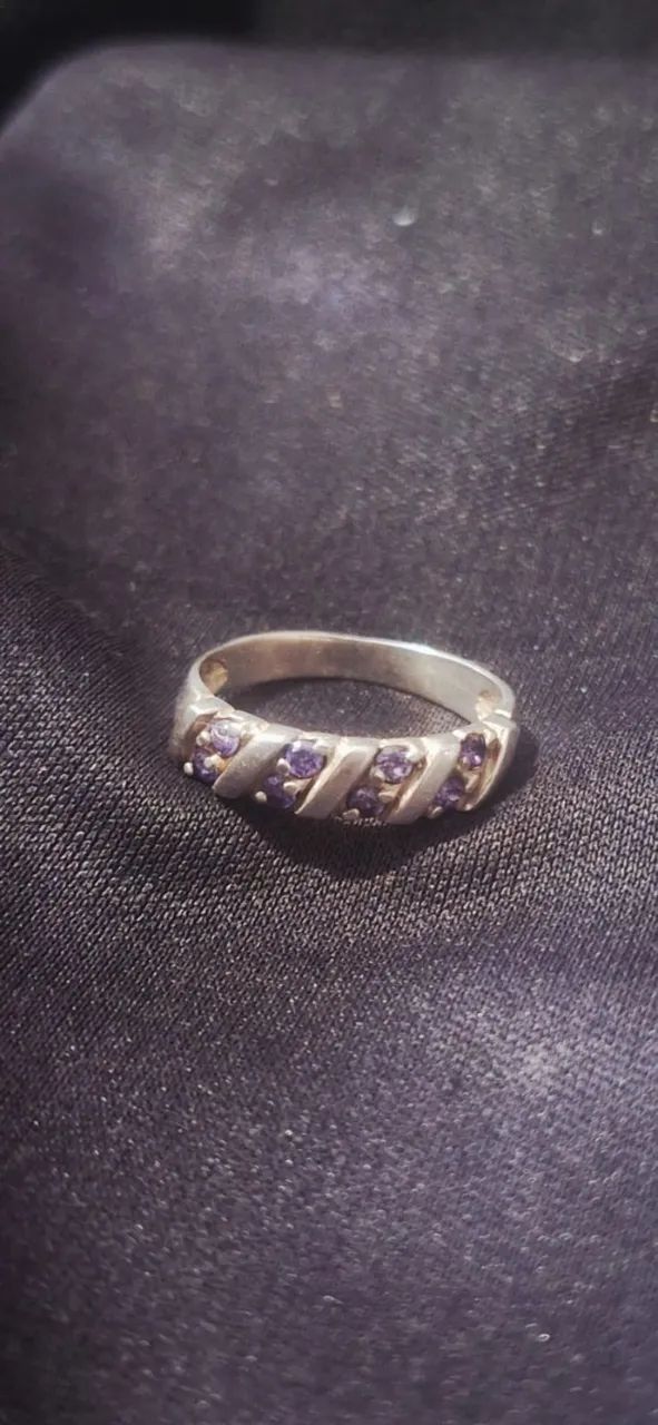 Meia aliança prata 925 zirconia, n: 17 - Foto 2