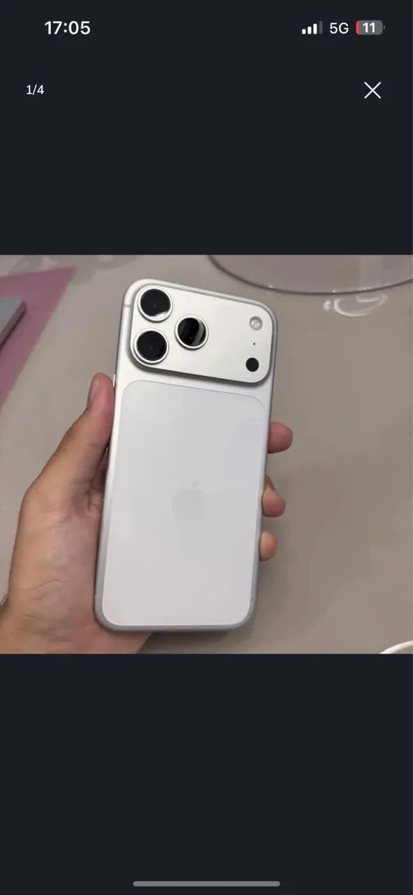 iPhone 17 pro max silver 1 dia uso - Celulares e Smartphones