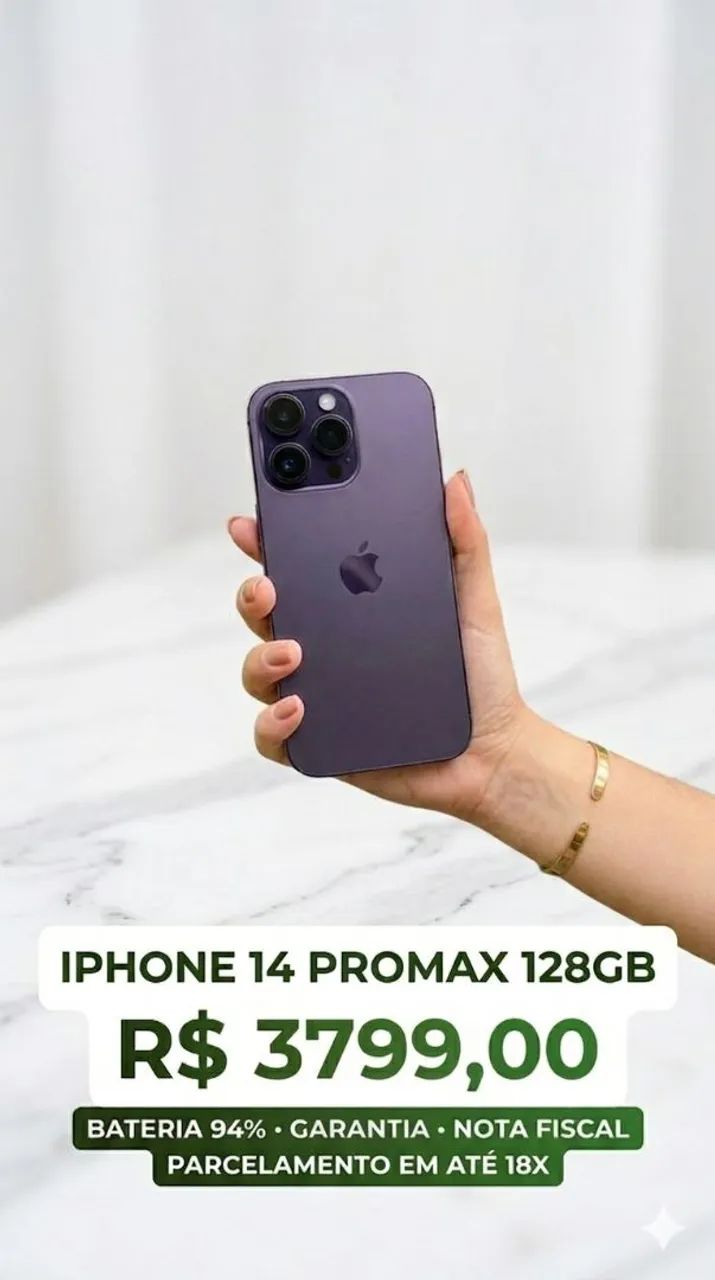 iPhone 14 Pro Max 128GB Seminovo Premium Bateria 94% - Celulares e