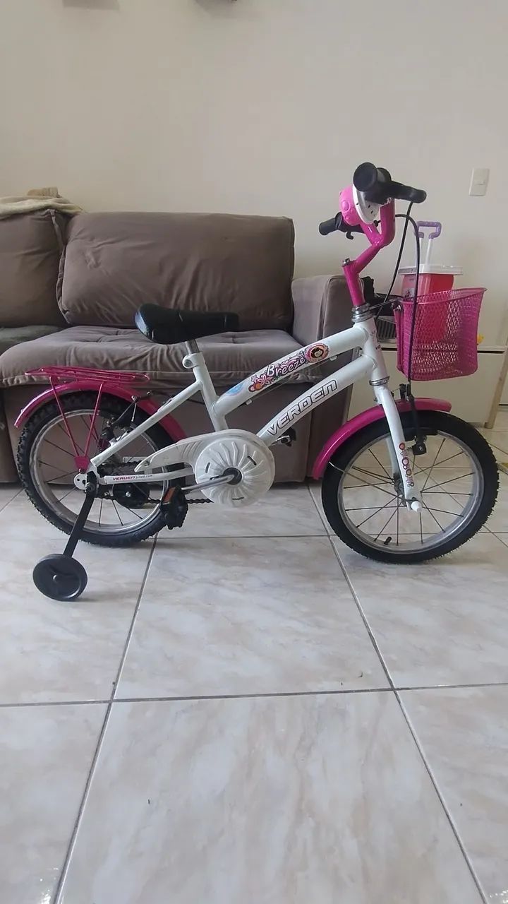 Bicicleta infantil aro 16 freio cesto e buzina 