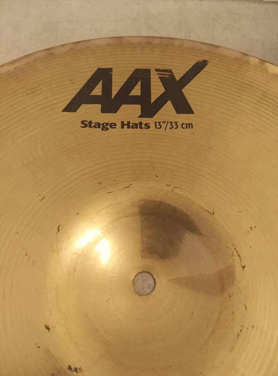 ## Pratos chimbal de bateria Sabian AAX Stage Hats 13, B20, estruturas impecáveis!!! - Foto 6