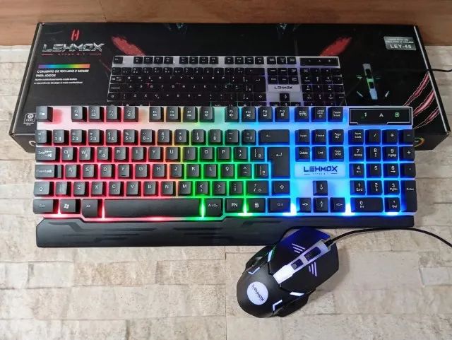 Kit Teclado e Mouse  Gamer Led Rgb Semi Mecânico - Foto 5