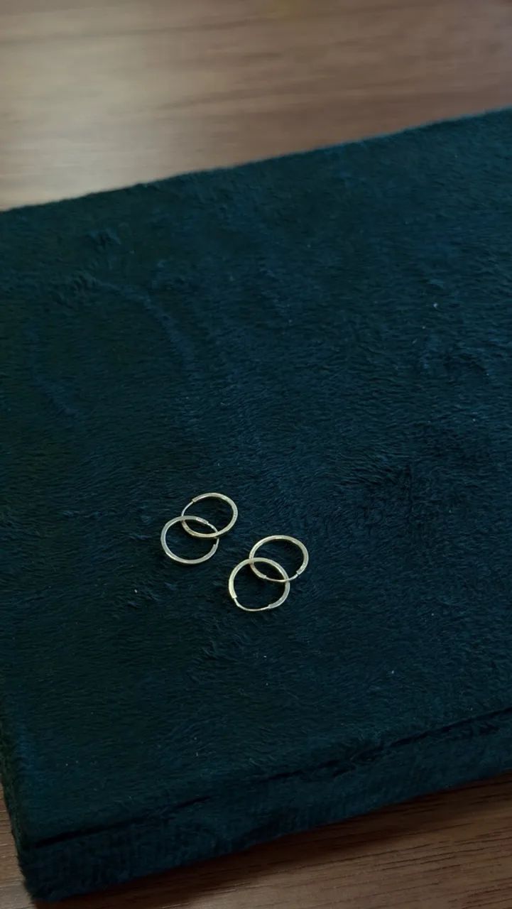 Argolinhas em ouro 18k 