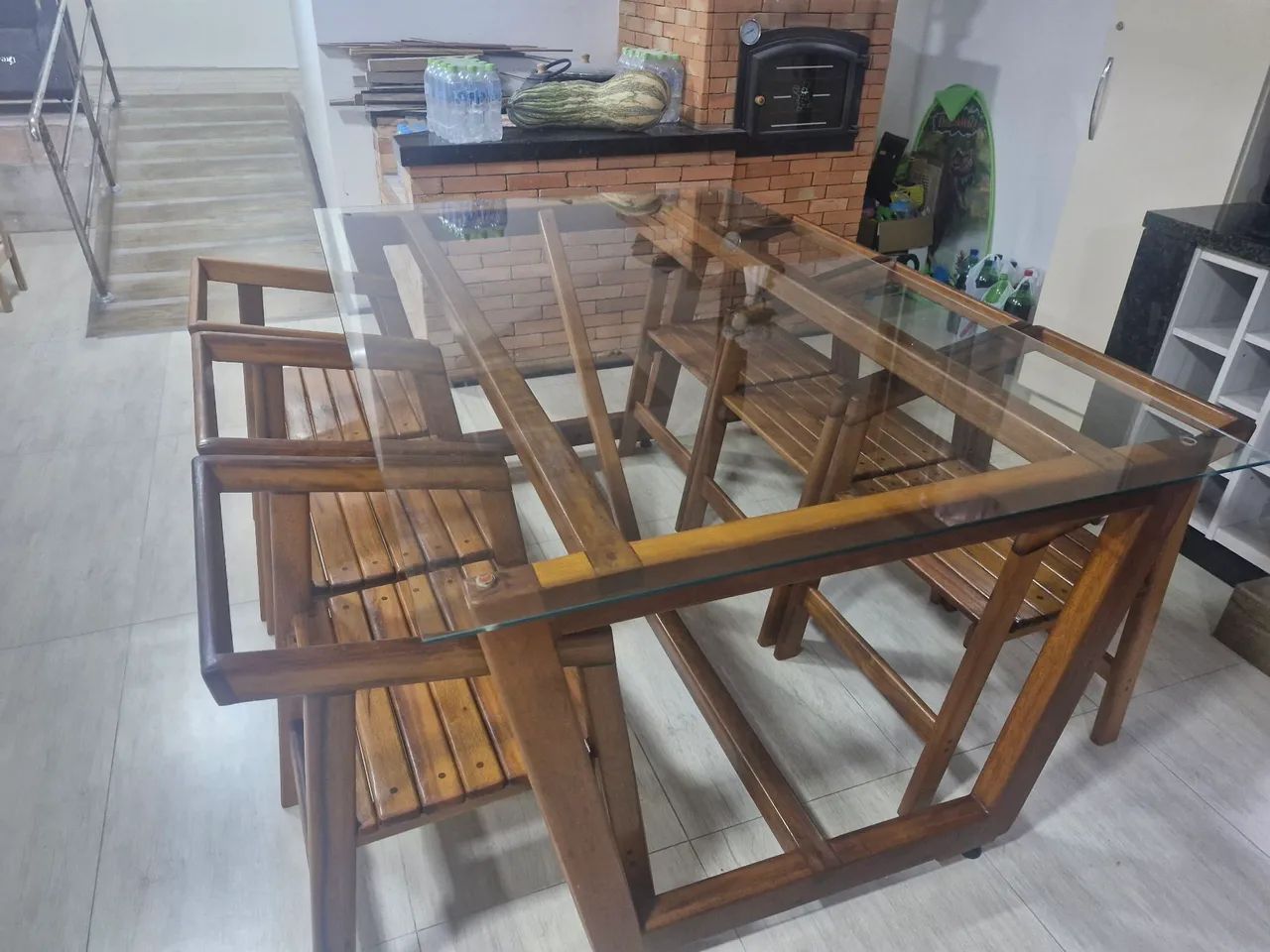 Mesa de madeira maciça  - Foto 3