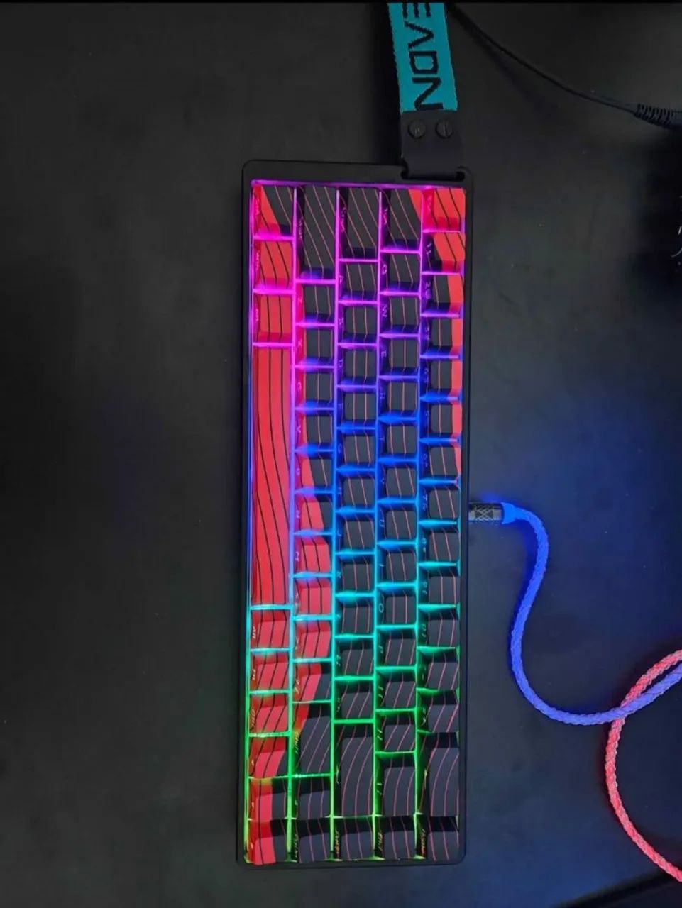Teclado magnético de alumínio eweadn tank68 pro 