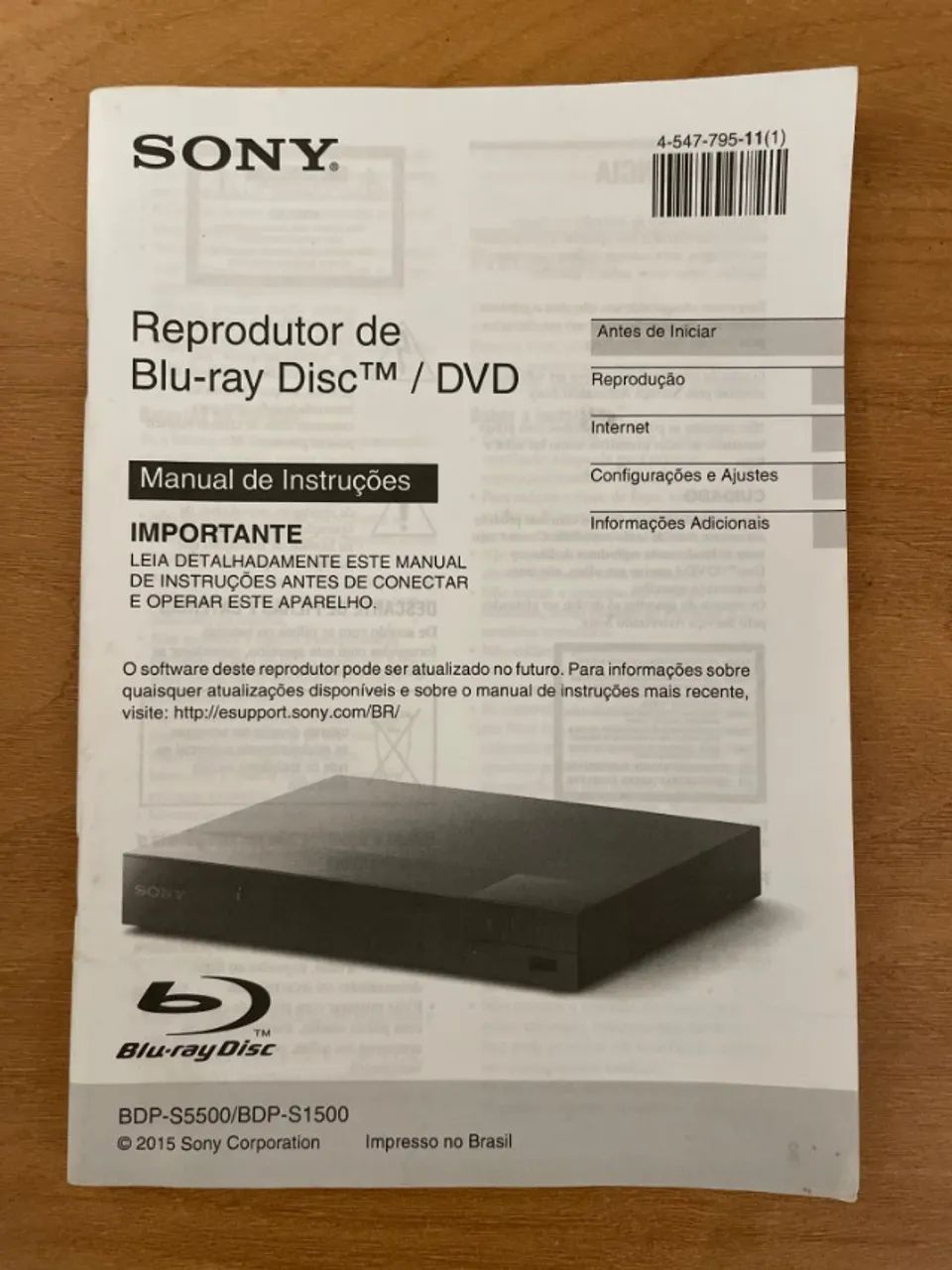 Reprodutor de Blu-ray Sony BDP-S1500 - Foto 5