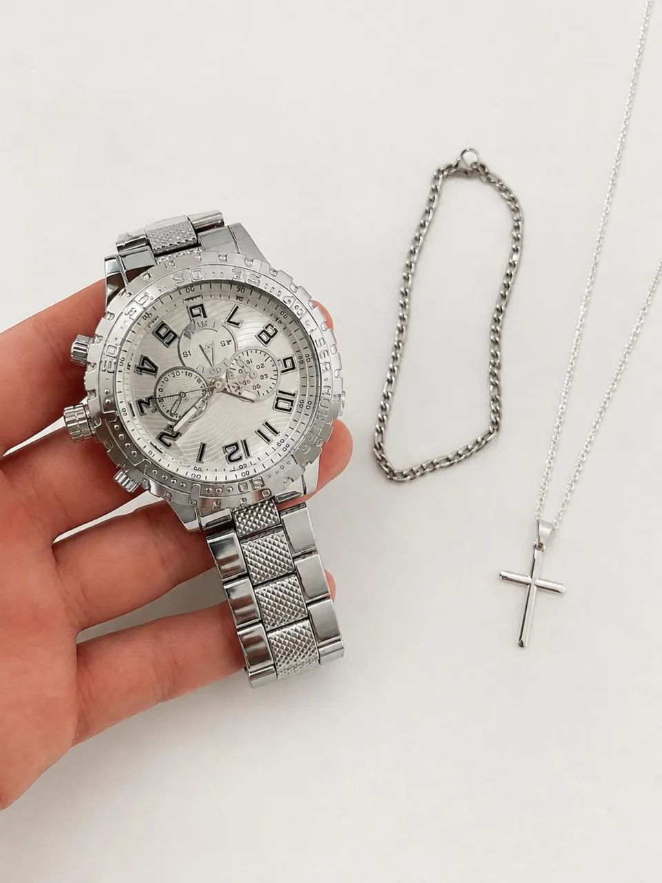 kit Relógio + Pulseira + cordão  - Foto 3