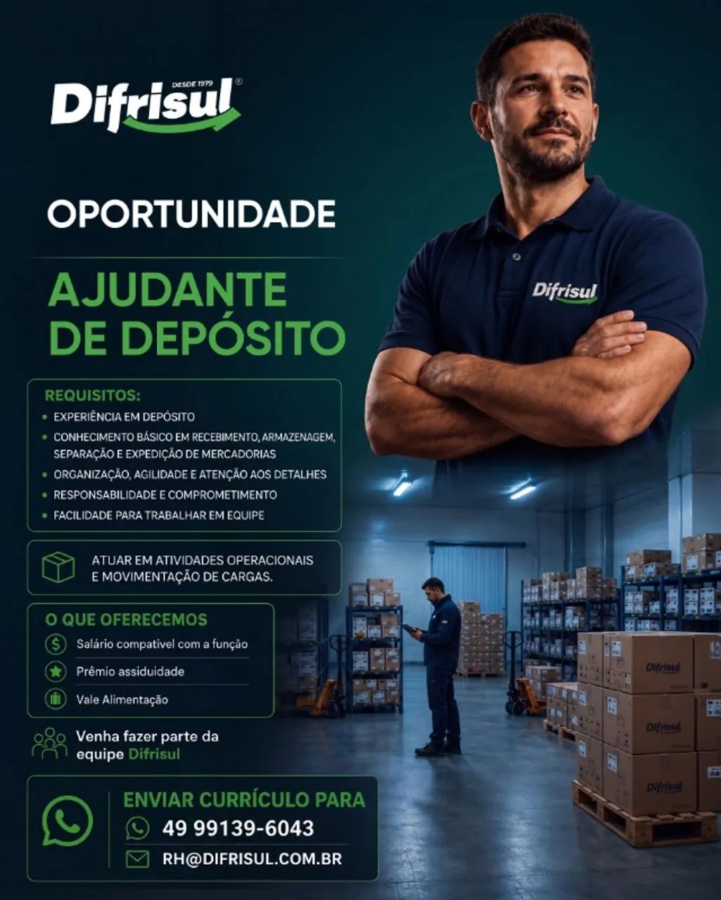 Ajudante de Depósito