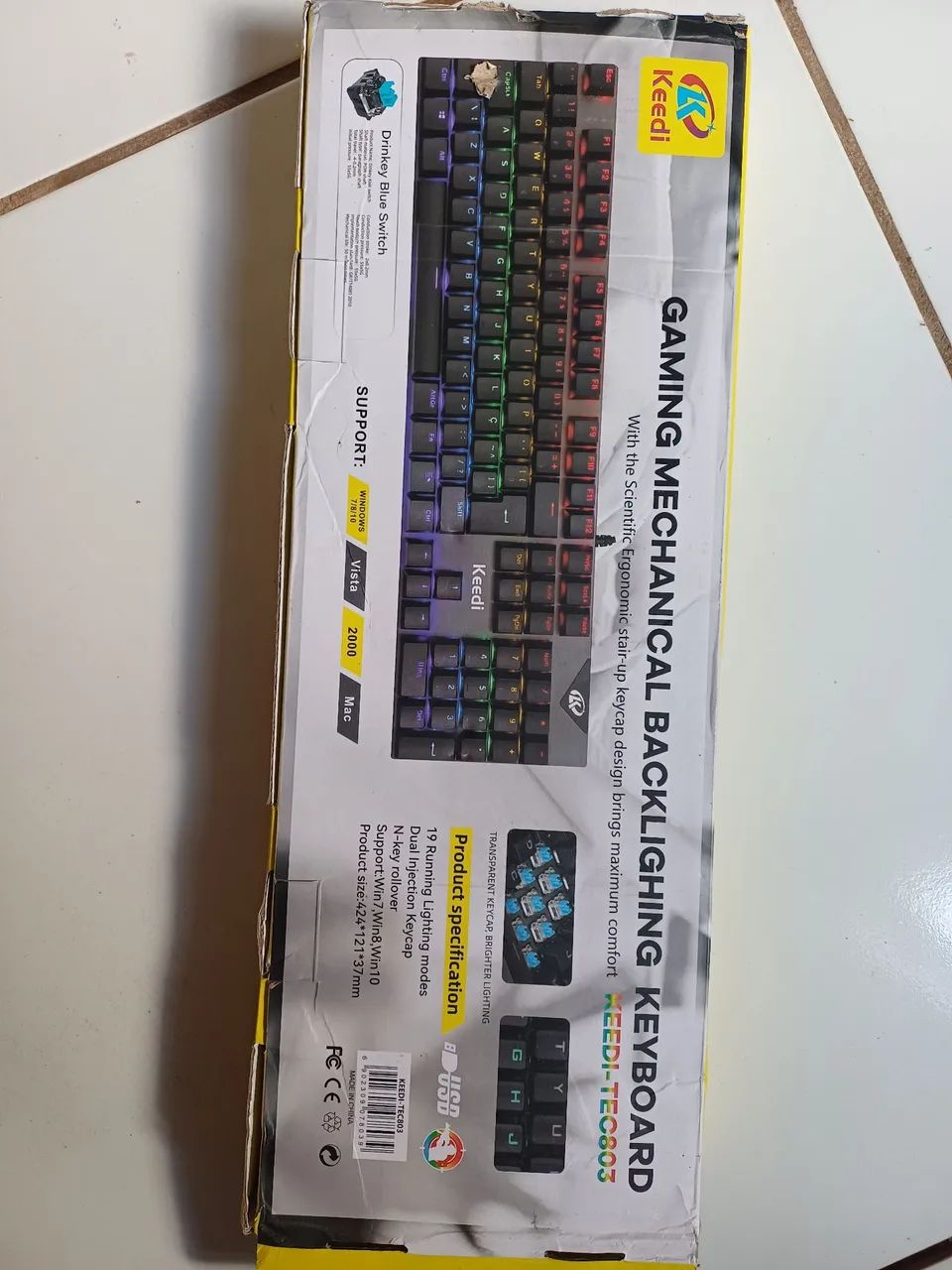 Teclado mecânico KEEdi TCC803 RGB - Foto 4