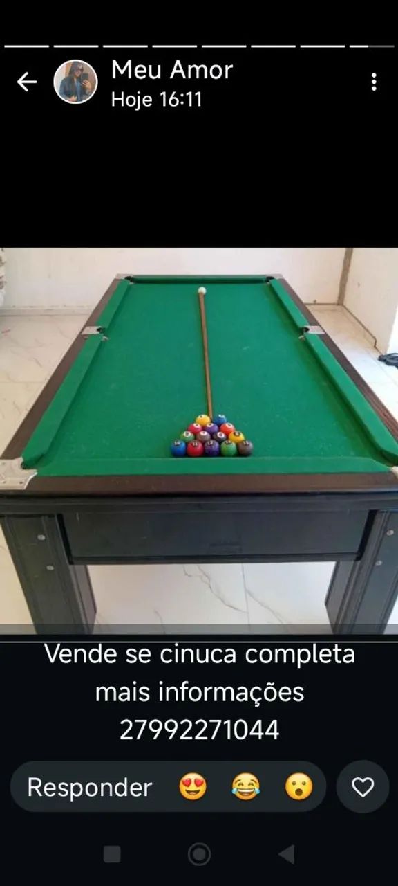 Vendo mesa de sinuca 