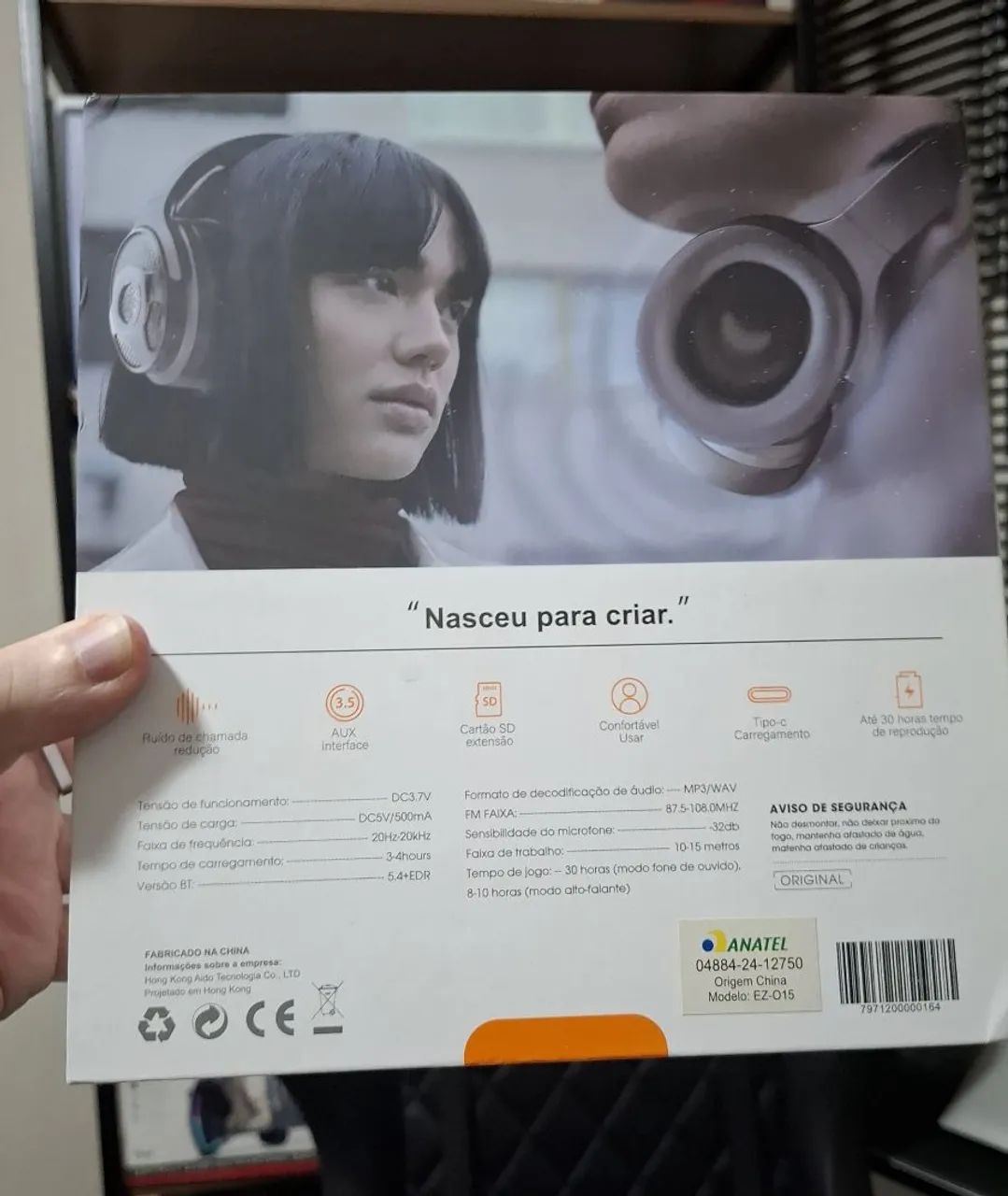 HEADPHONE EZRA 2 EM 1 FONE BLUETOOTH E CAIXA DE SOM. - Foto 3