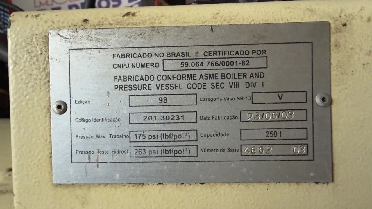 COMPRESSOR DE AR 250 LITROS - 5 HP DE POTÊNCIA E ALTO DESEMPENHO! - Foto 5