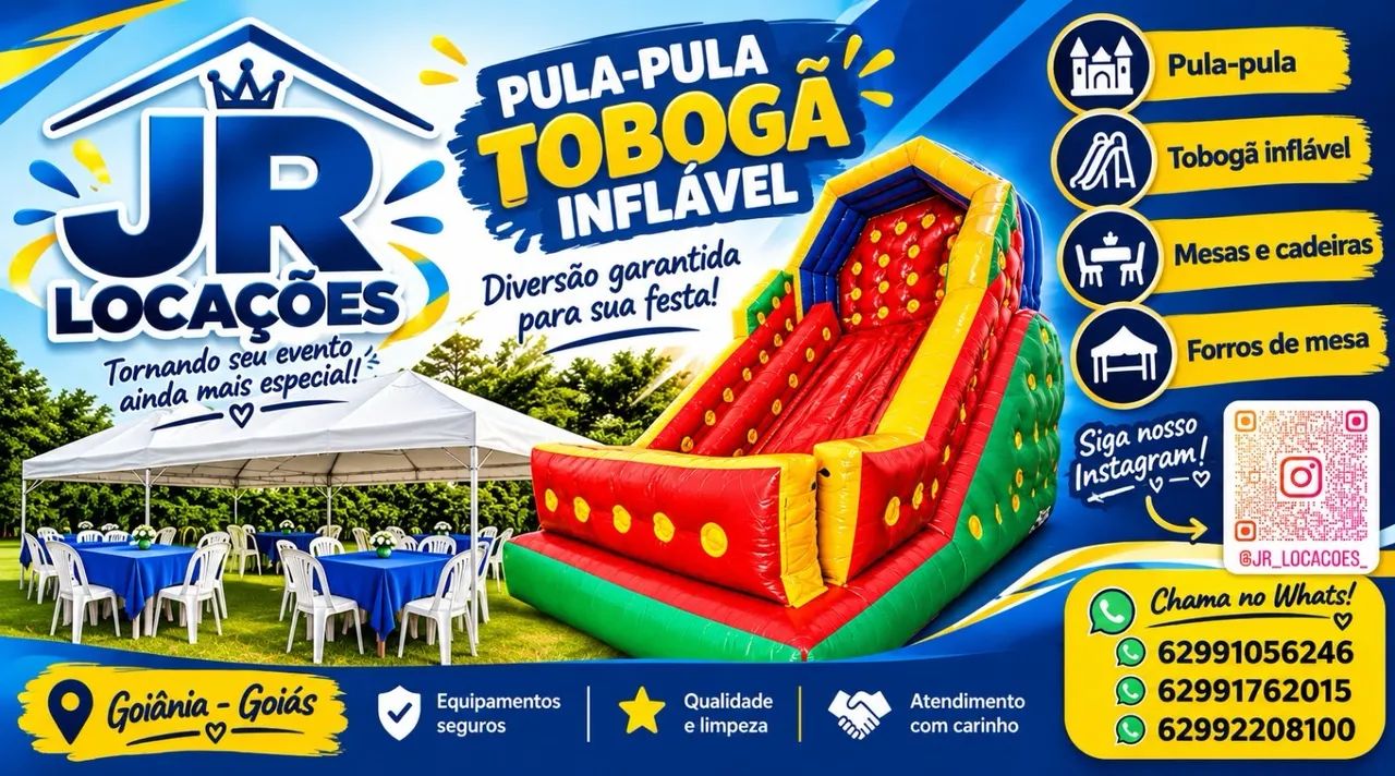 Aluguel de mesas e cadeiras, pula pula e brinquedos infláveis  - Foto 4