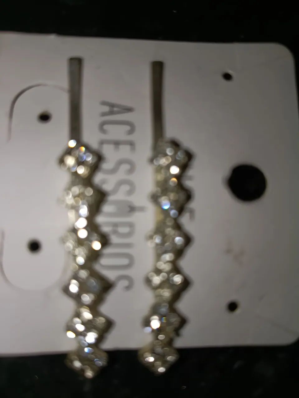 1 par de Presilhas Strass Cabelos  - Foto 3