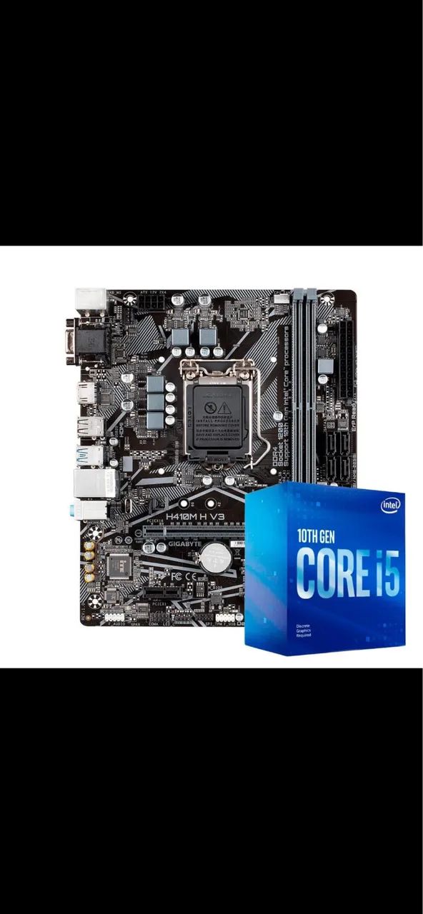 Kit Intel Core i5-10400F + Gigabyte H410M - Foto 2