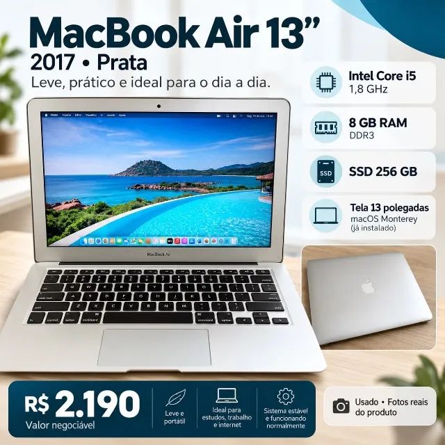 Apple MacBook Air 13? 2017 | i5 | 8GB RAM | SSD 256GB 
