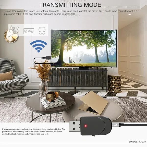 Transmissor de Áudio e Receptor Bluetooth 5.0 - Foto 2