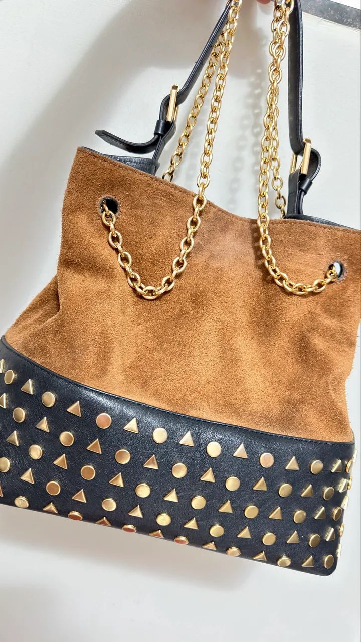 Bolsa Schutz Couro Camurça e Carteiras 