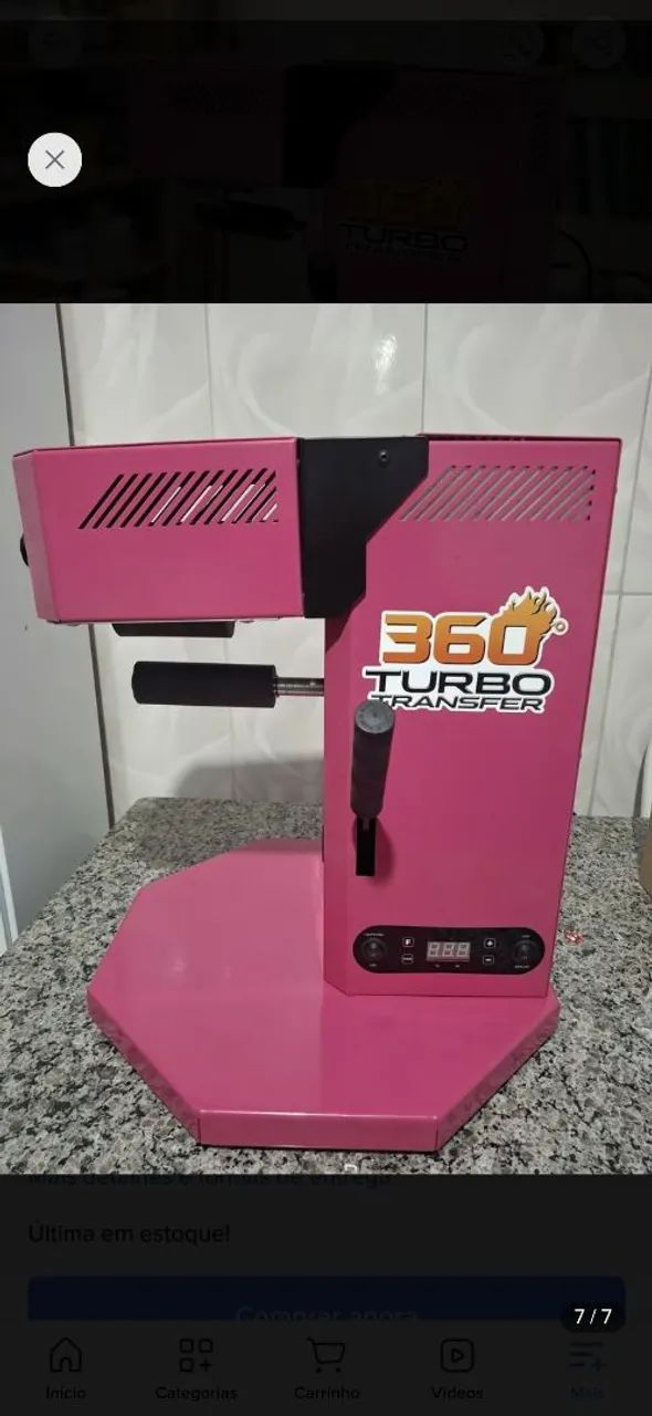 Transfer Giro Turbo 360° Painel Digital Completa