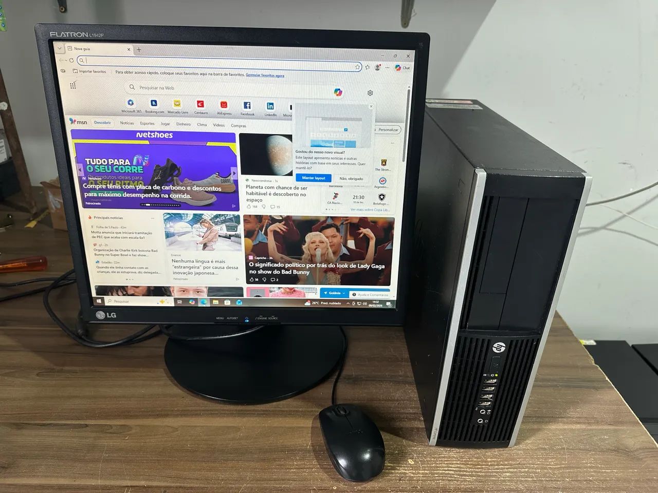 Computador 4 nucleos completo para empresas com ssd loja