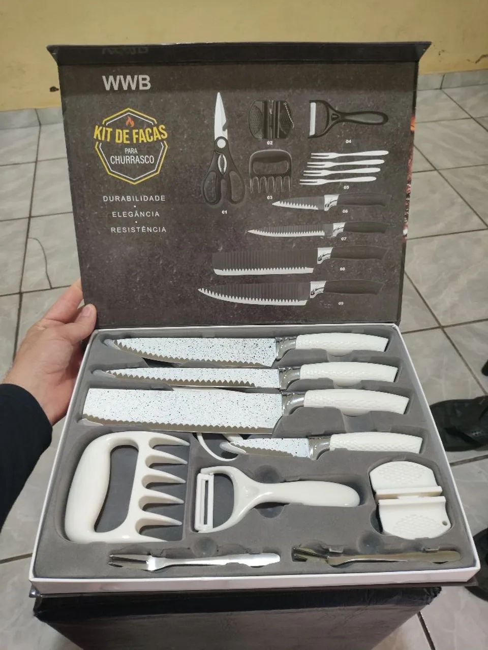 Kit de facas WWB, com 12 peças 