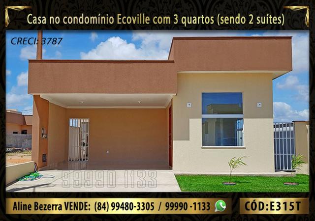 Oportunidade, casa no Ecoville com 3 quartos sendo 2 suítes, aceita financiamento