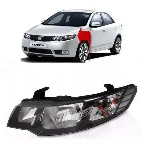 Farol Mascara Negra Kia Cerato 2009 2010 2011 2012 Esquerdo