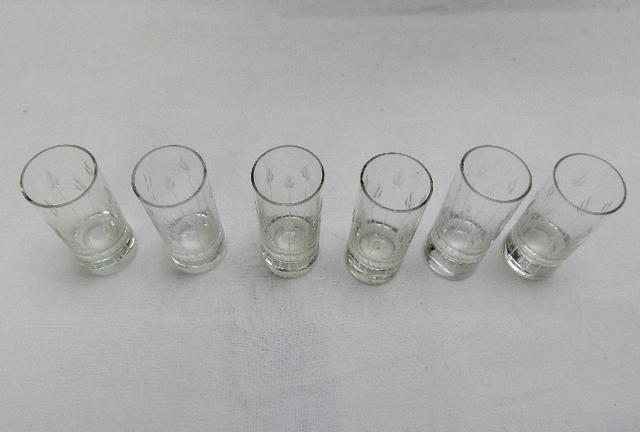 6 copos de shot de cristal anos 60 - Foto 4