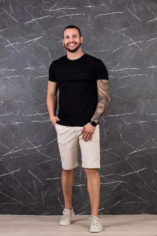 Bermudas Masculinas Brim c/ Lycra