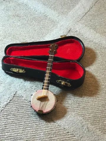 Banjo em miniatura adorno musical