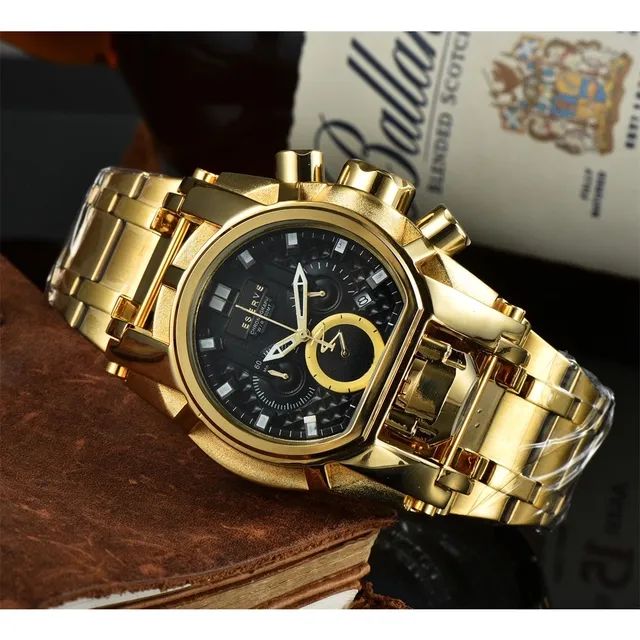 Relógio Masculino Invicta Zeus Magnum Linha Gold One Dourado