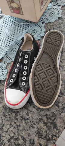 All Star Preto Couro Original Tam36, Tênis Feminino All Star Usado  92790142