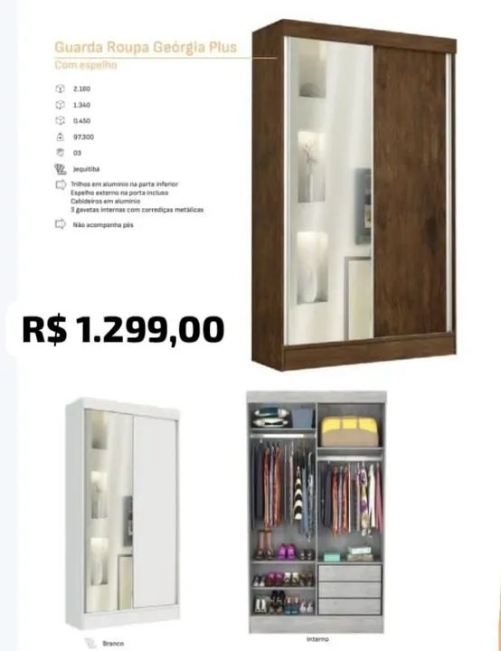 Guarda Roupa Georgia Plus