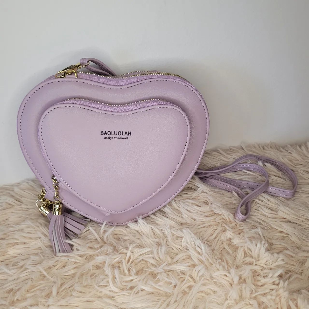 PROMOÇÃO Bolsa pequena coração lilás