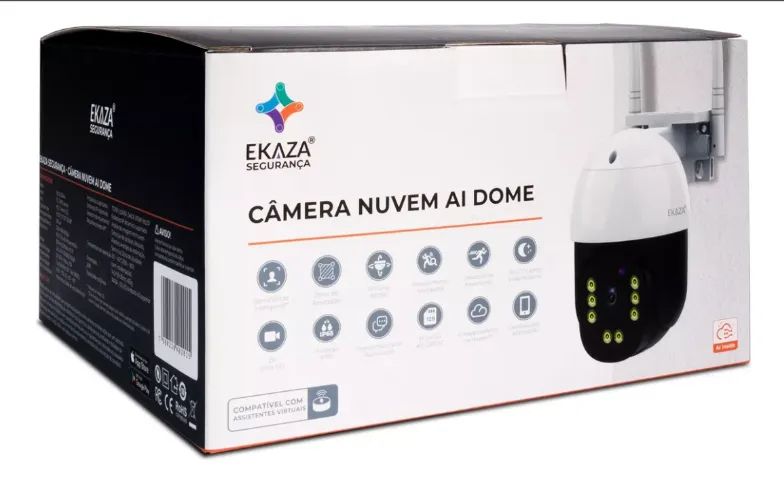 Câmera Dome 2K 360 Segurança Inteligente Wifi Smart Automação Alexa Google  - Foto 4