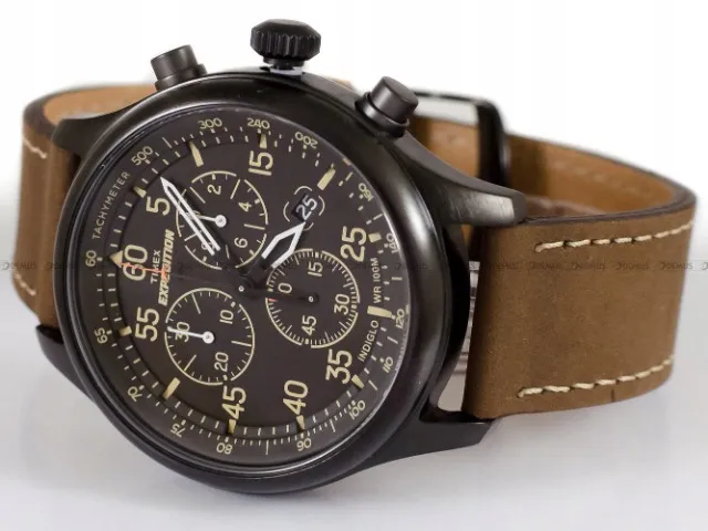 Timex-Expedition-Field-Chronograph- Pulseira de couro - Impecável - Baixei o Valor