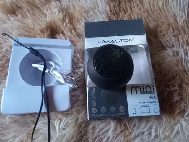 Mini Caixa de Som Bluetooth Metal Amplificada Mini Speaker 3w (Preto) - Foto 4