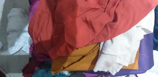 Lote ou varejo de tecidos, retalhos diversos