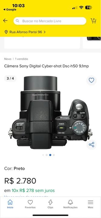 Câmera fotográfica sony DSC-H 50