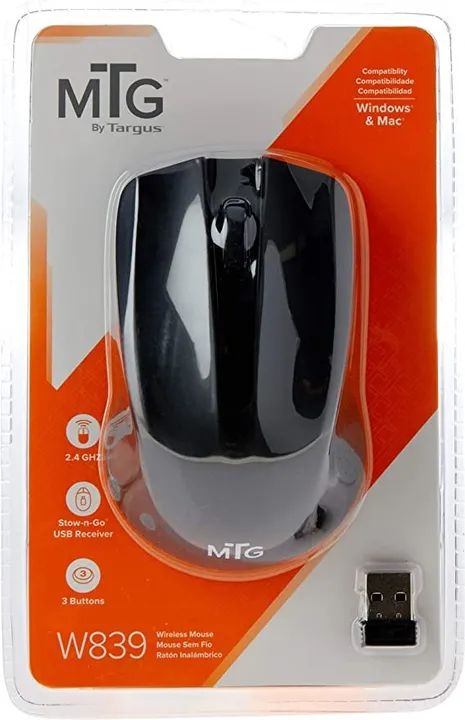 Mouse sem fio Targus Mtg W839 Wireless 3 Key Optical (NOVO) LACRaDO
