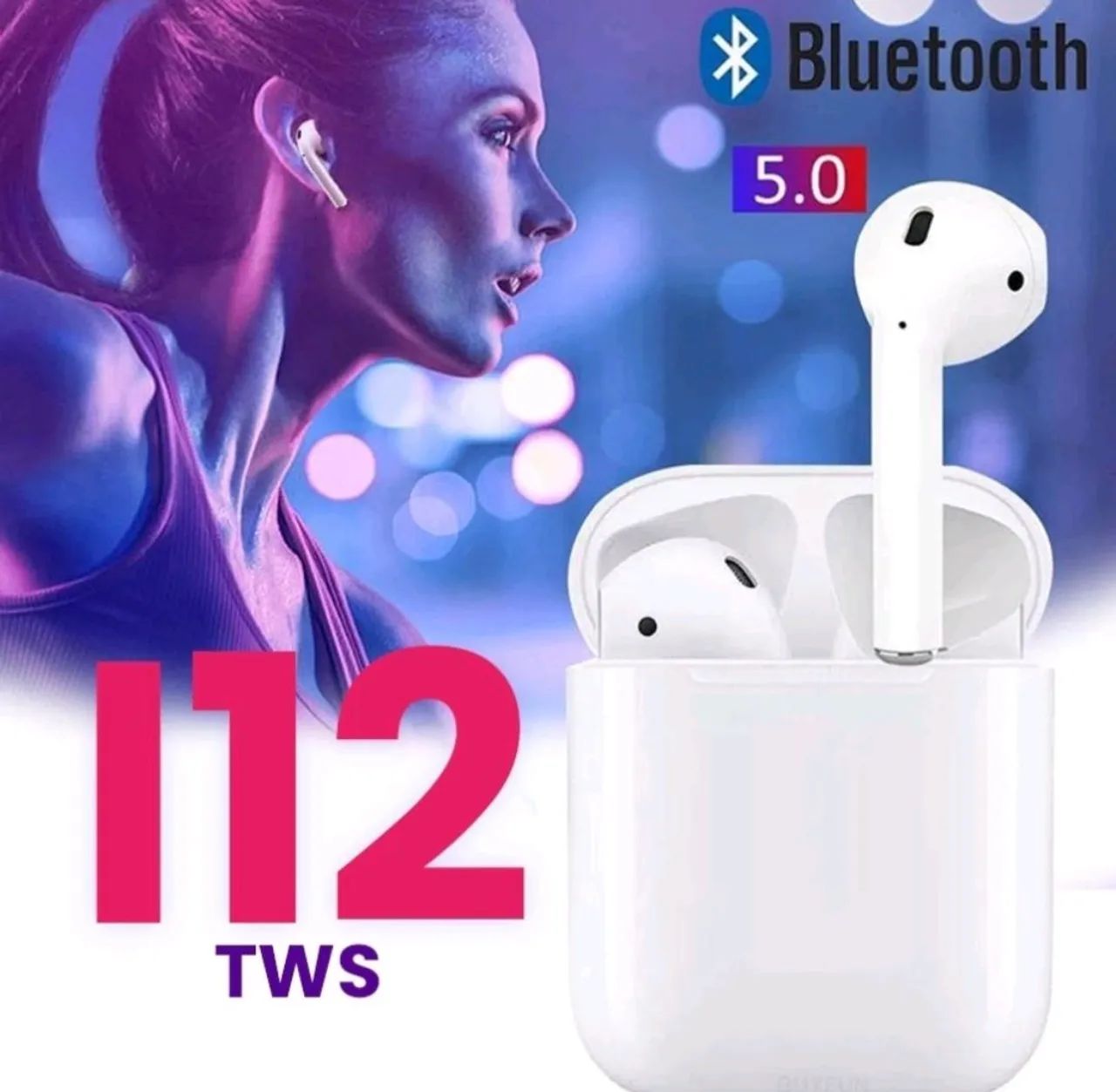 Fone de Ouvido Bluetooth TWS 112 - Novo