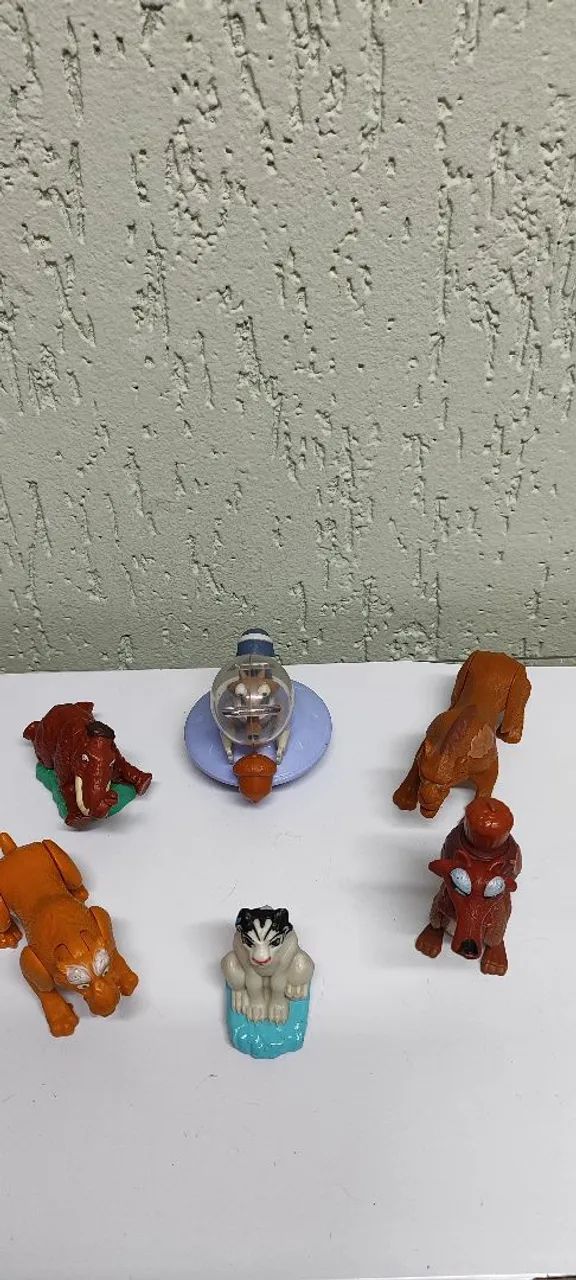 Bonecos Miniaturas Era do Gelo coleção MC Donald's 