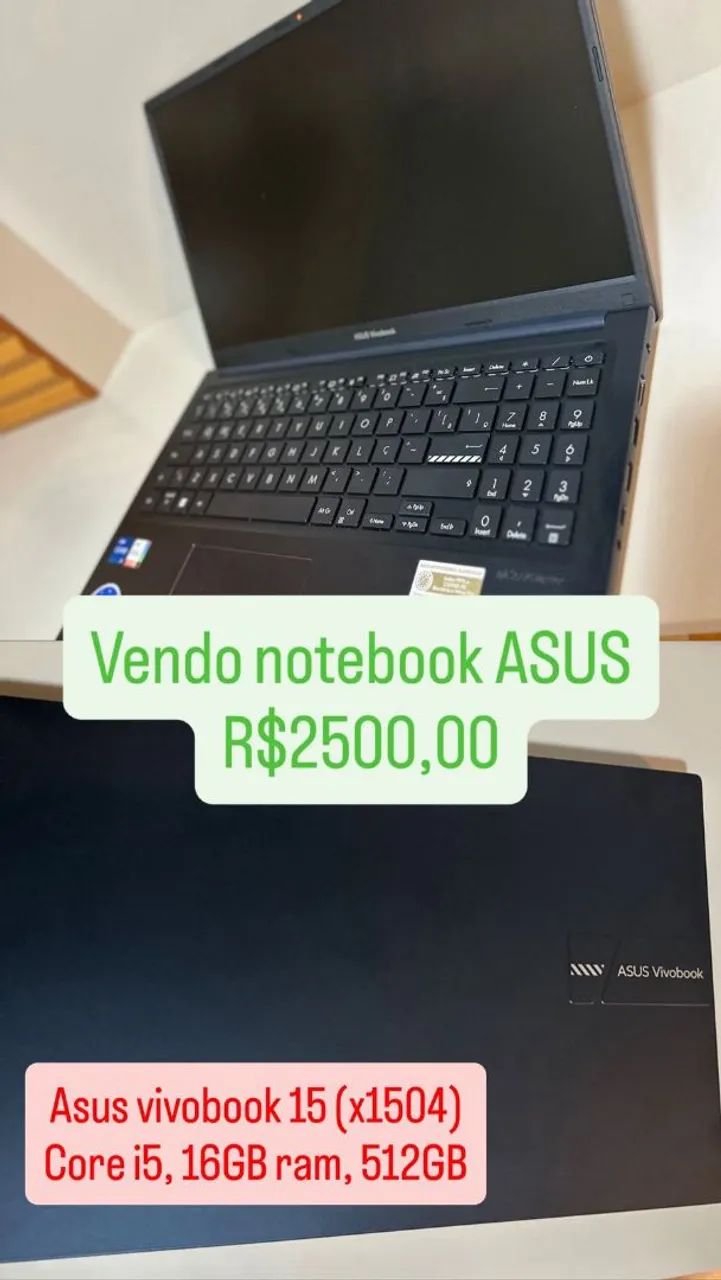 Selling iPhone change in extremely new ASUS Vivobook 15 notebook. new (X150464385330561538121