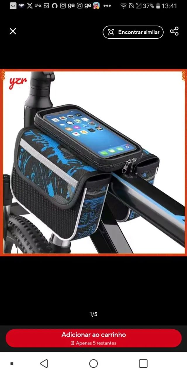 Bolsa de Celular para Bicicleta com Compartimento