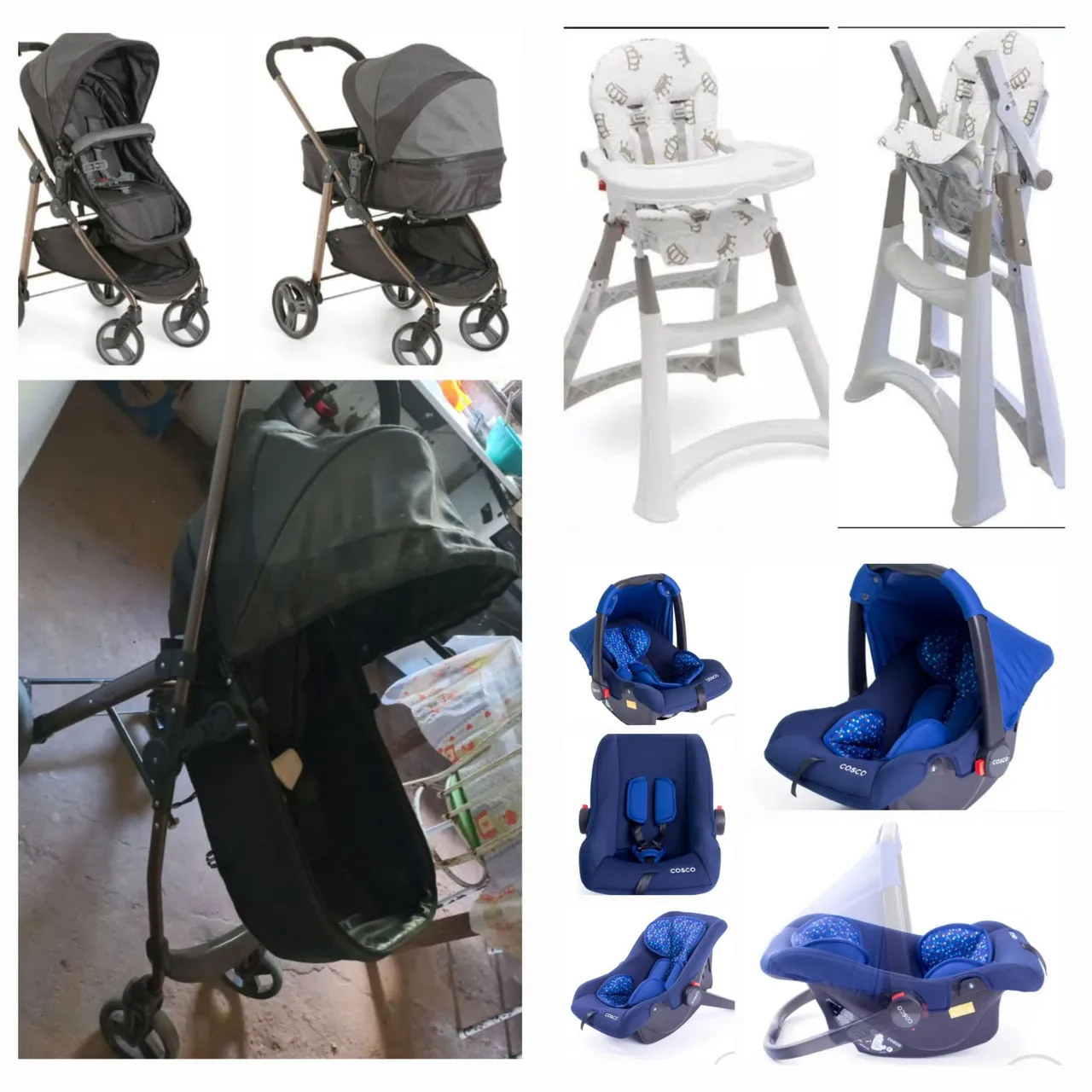 Kit Completo para Bebê: Carrinho, Cadeira e Bebê Conforto