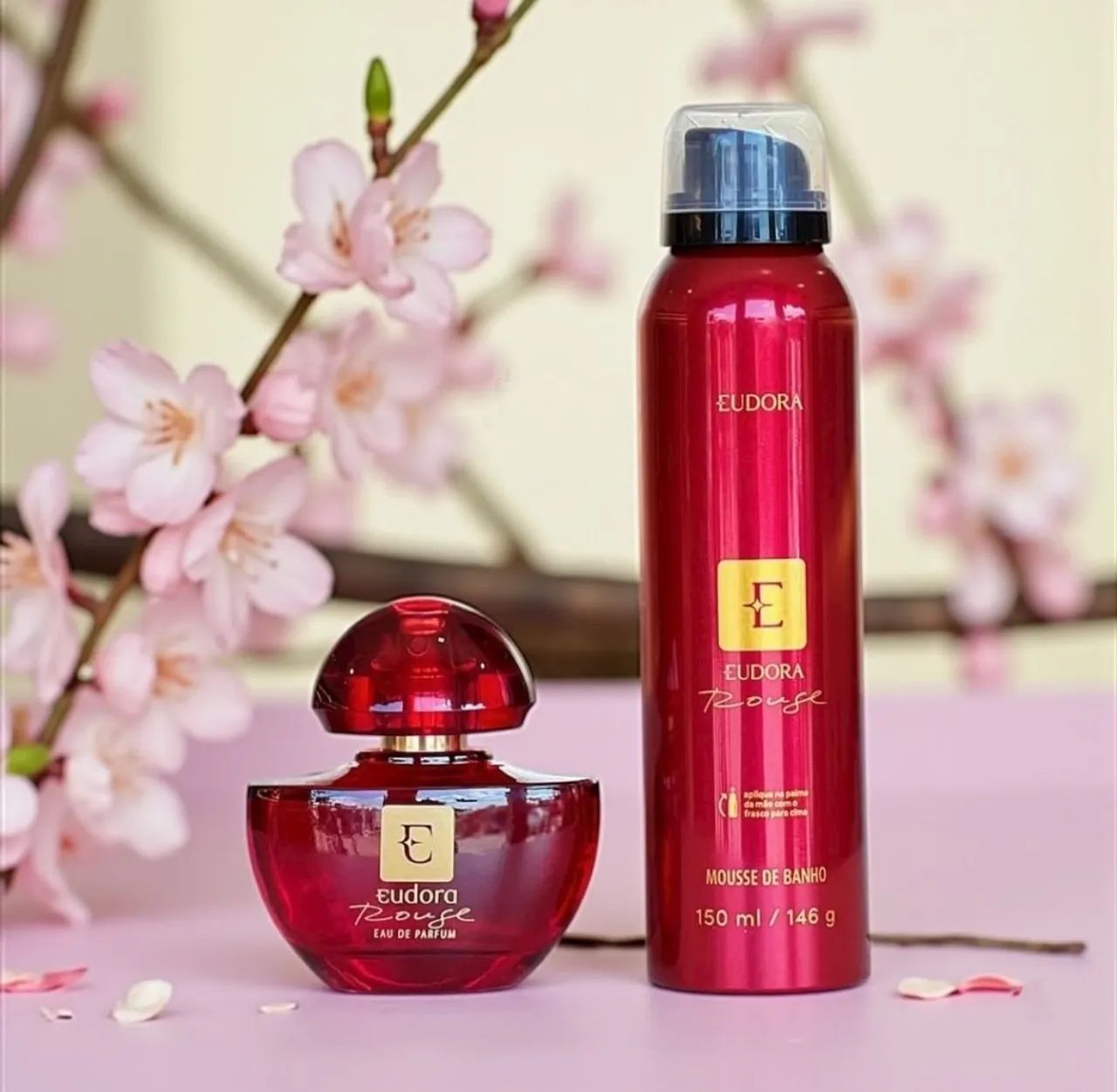 Kit Presente mini Eua de Parfum Eudora Rouge 