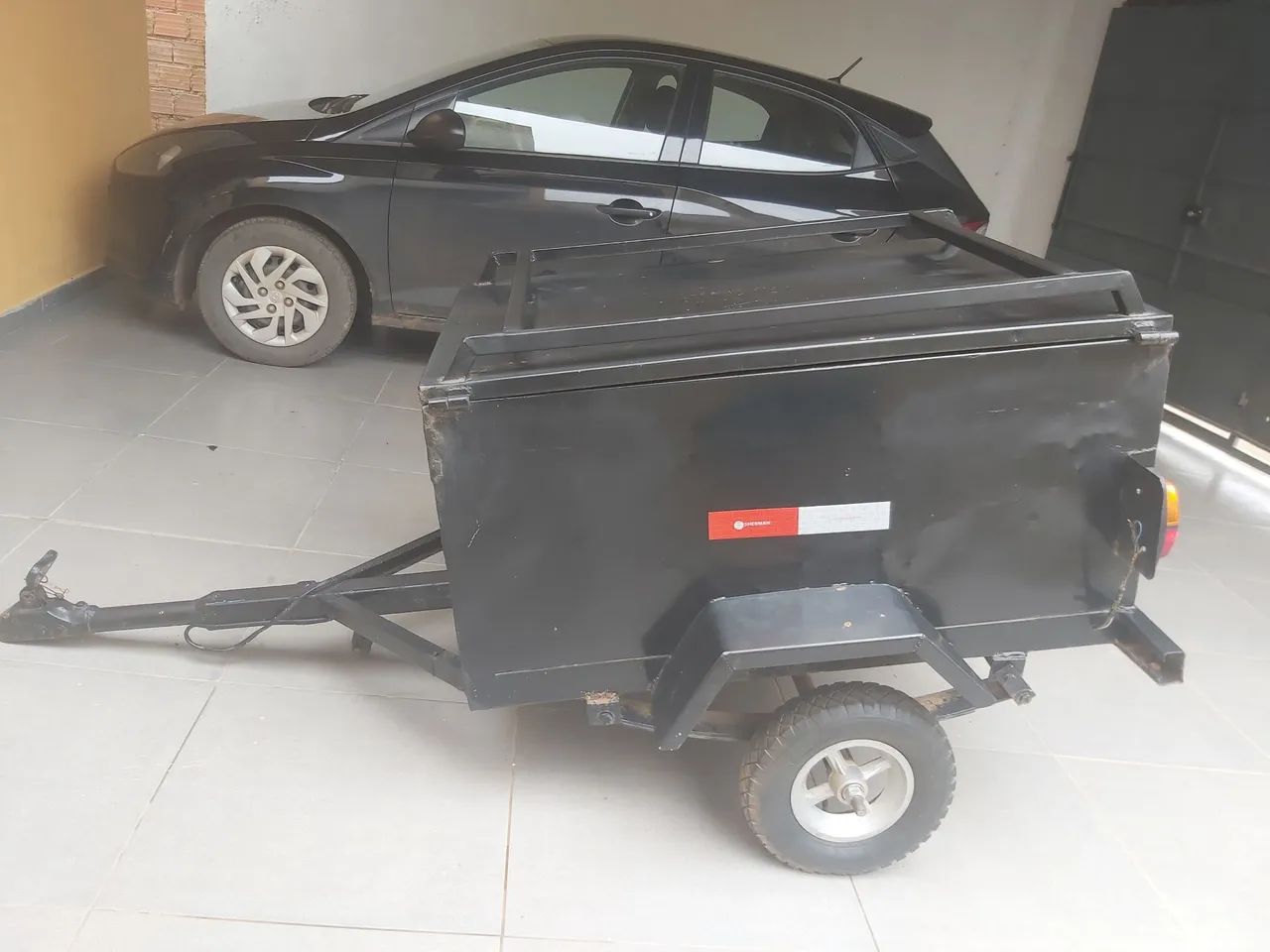 Carretinha baú para CARRO e MOTO com as MEDIDAS = 120cm x 80cm, SUSPENSÃO REFORÇADA - Foto 5