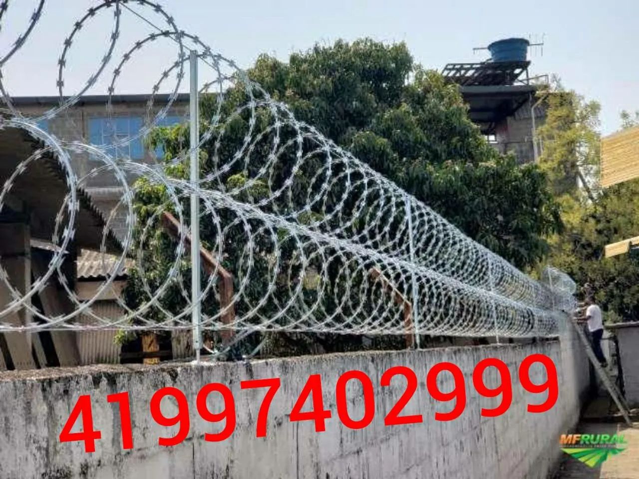 Proteção perimetral, cercas de segurança-concertina-cerca eletrificada-