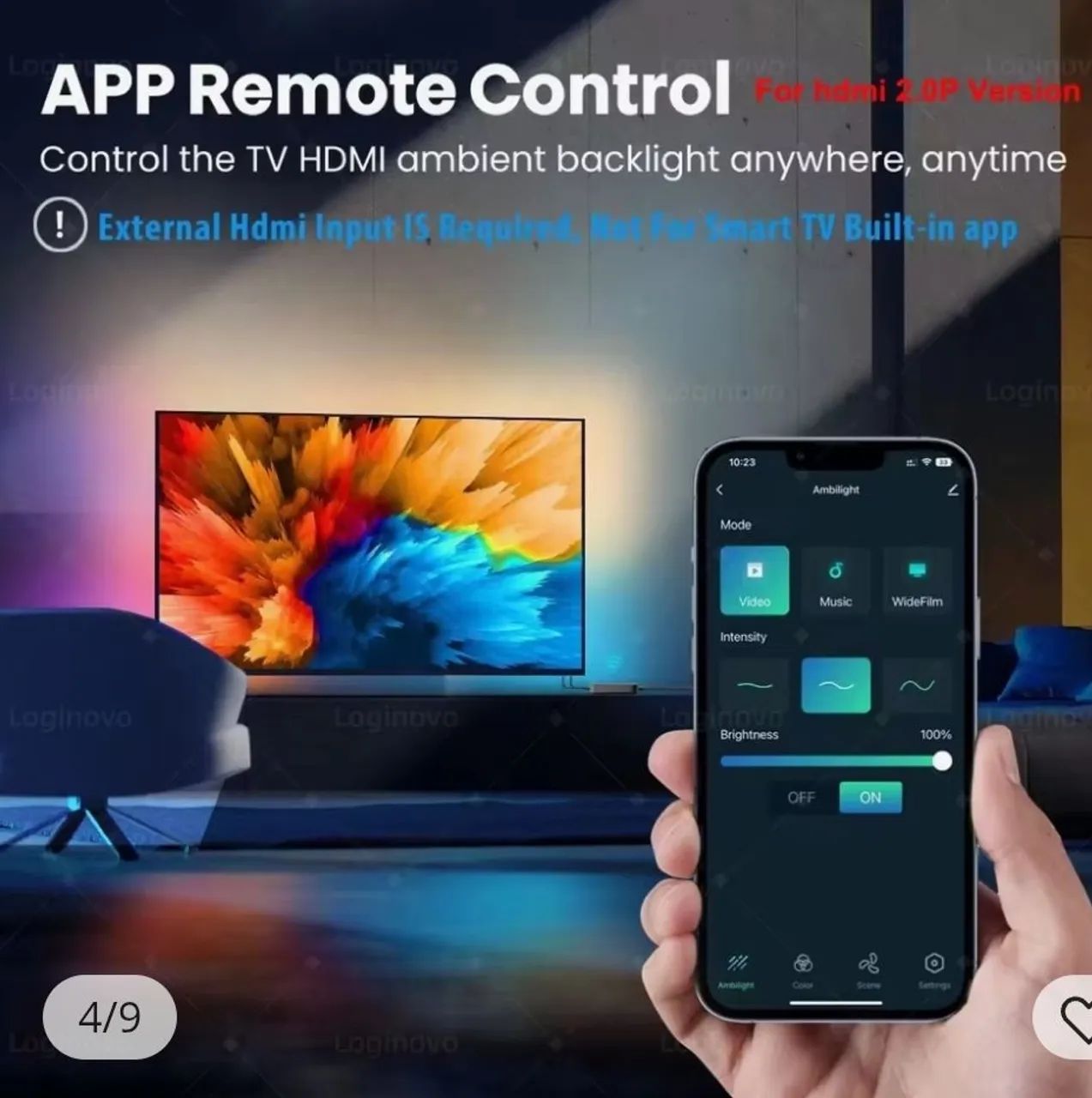 Fita LED para TV com comandos por app Tuya - Foto 4