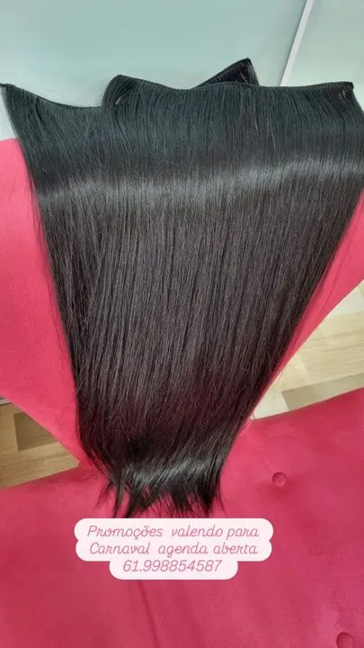 Cabelo Humano Castanho Natural 55cm e 65cm - Foto 4